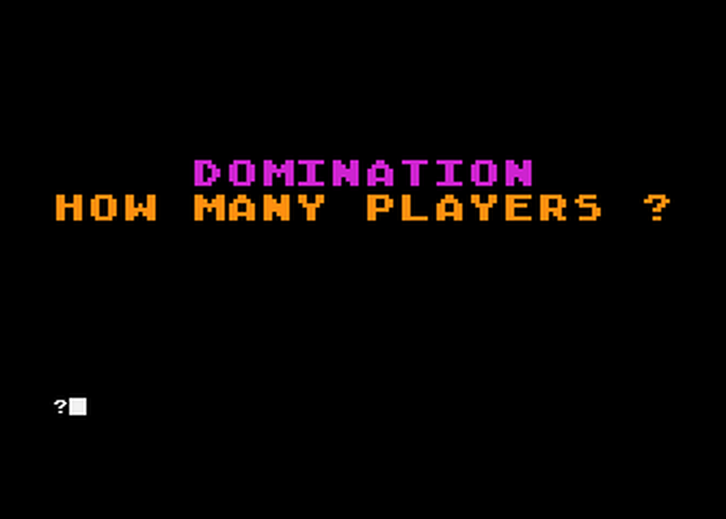 Atari GameBase Domination APX 1980