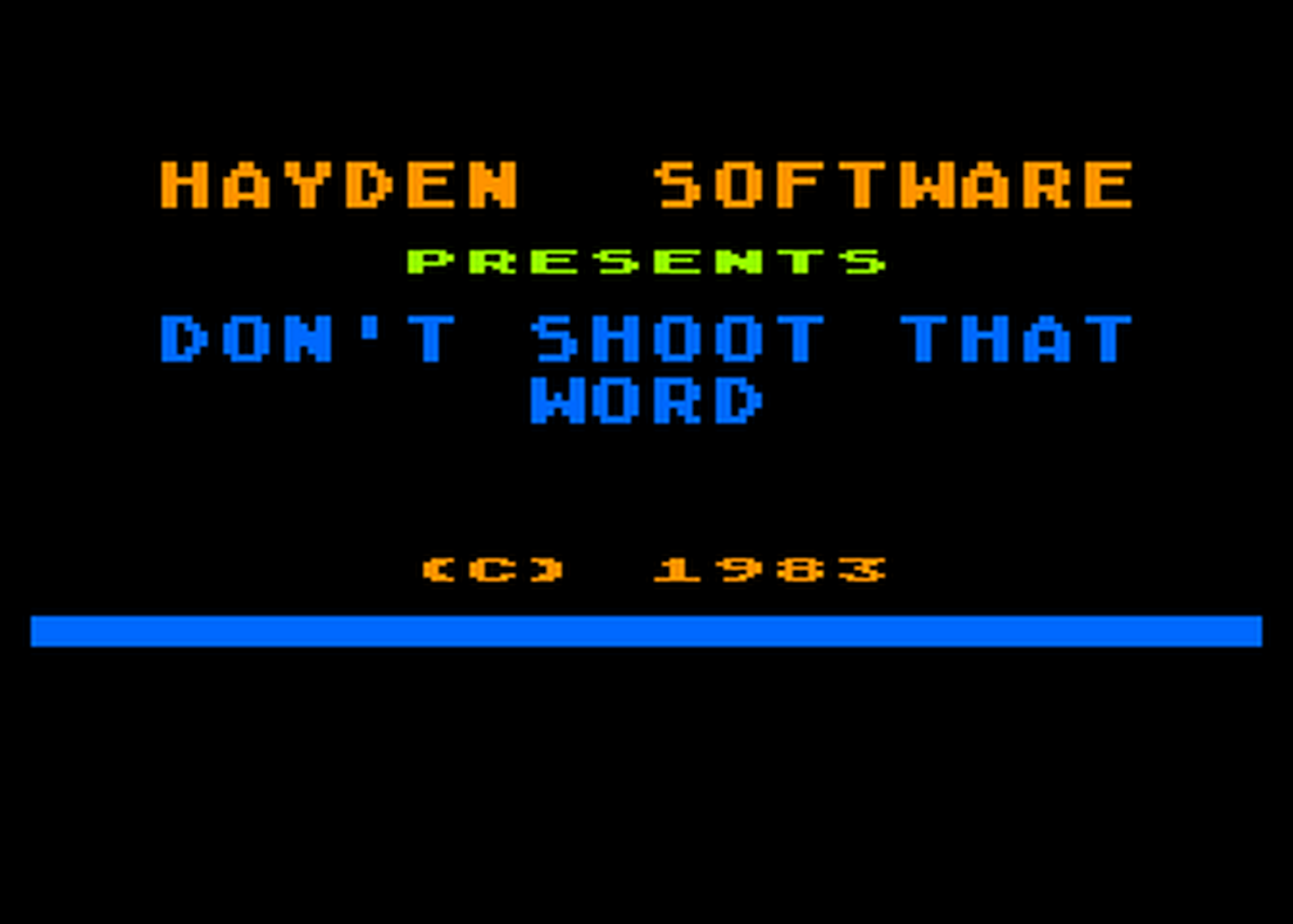 Atari GameBase Don't_Shoot_That_Word Hayden_Software 1983