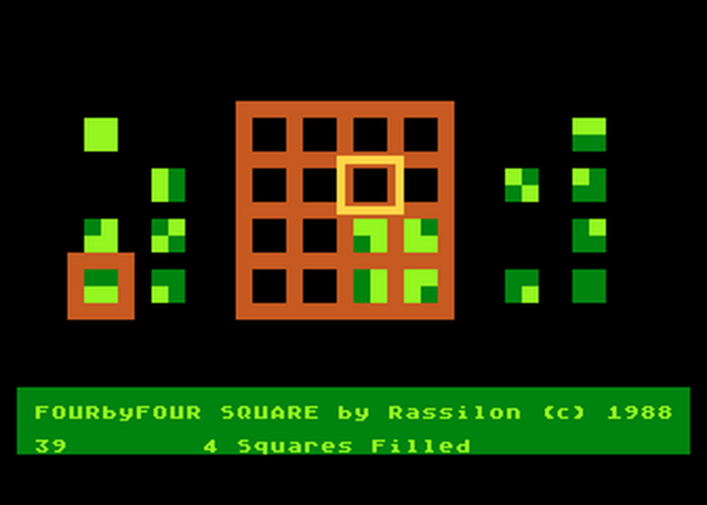 Atari GameBase Four_By_Four_Square Rassilon_Softare 1988