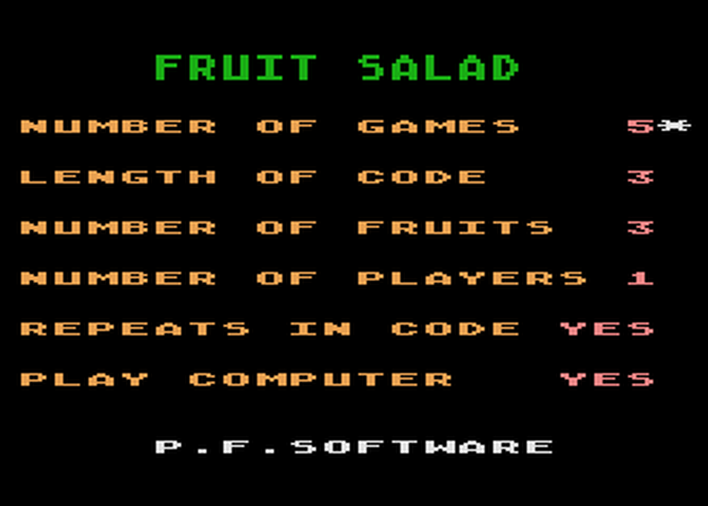 Atari GameBase Fruit_Salad PF_Software