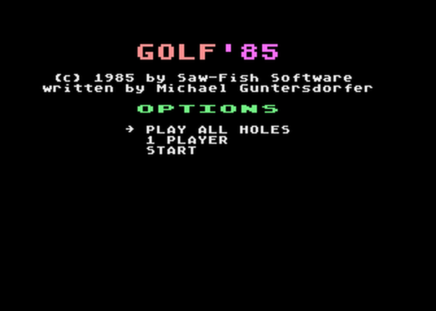 Atari GameBase Golf_'85 Sawfish_Software 1985