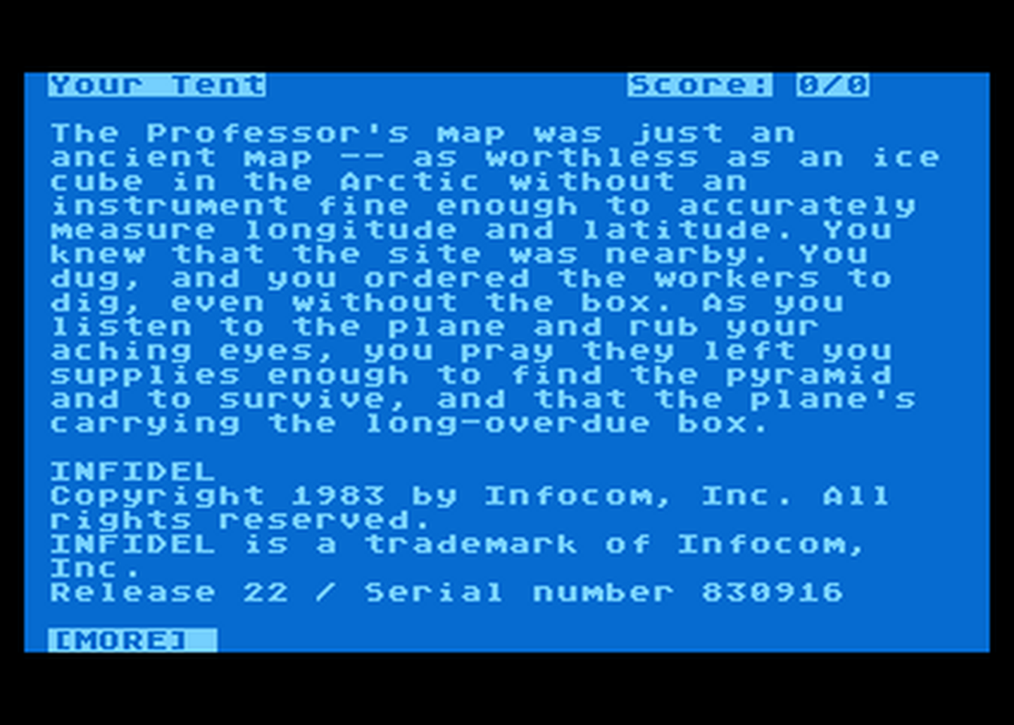 Atari GameBase Infidel Infocom 1983