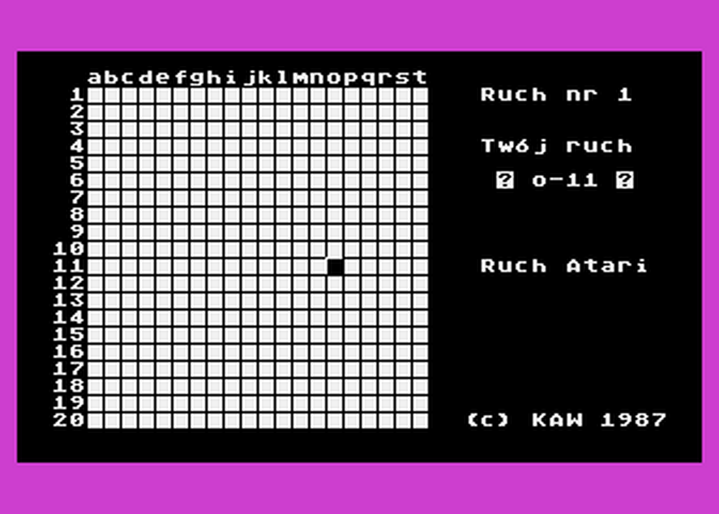 Atari GameBase Kolko_i_Krzyzyk KAW 1987