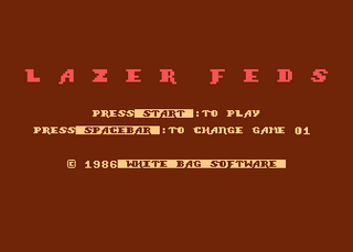 Atari GameBase Lazer_Feds White_Bag_Software 1986