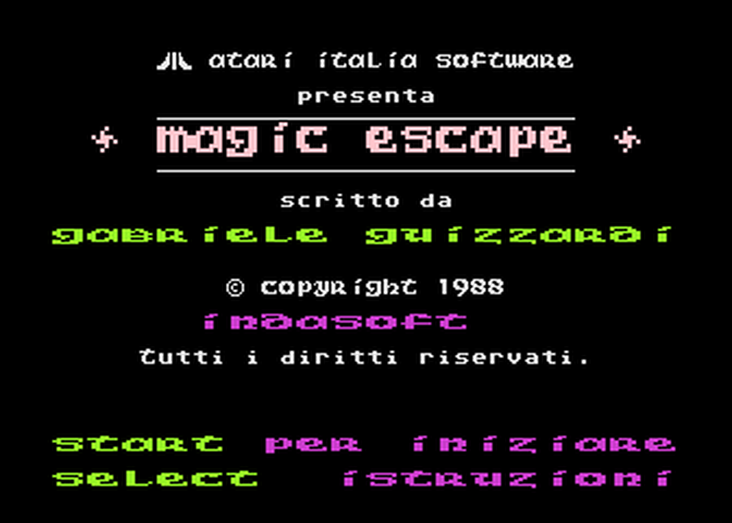 Atari GameBase Magic_Escape Atari_(Italy) 1988