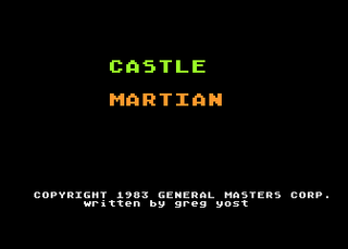 Atari GameBase Martian_Castle ALA_Software 1983