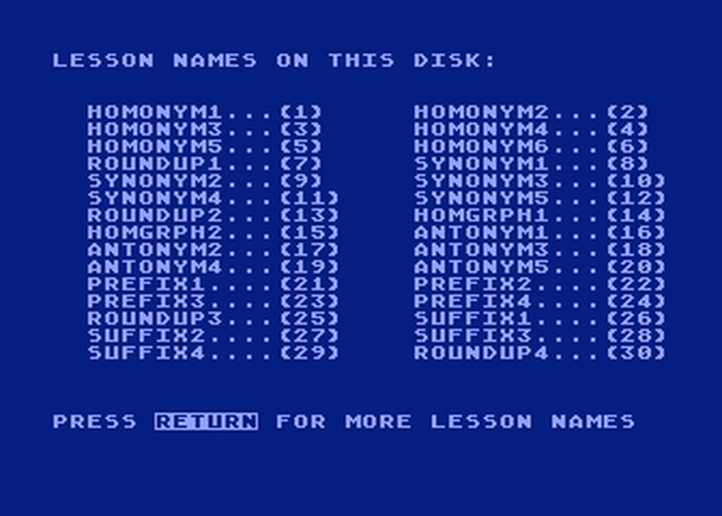 Atari GameBase Matchmaker_Vocabulary AEC 1984