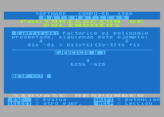 Atari GameBase Matematicas Compu-Ed 1986