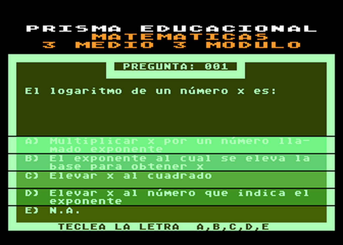 Atari GameBase Matematicas_-_3°_Medio_-_Modulo_3 Prisma 1990