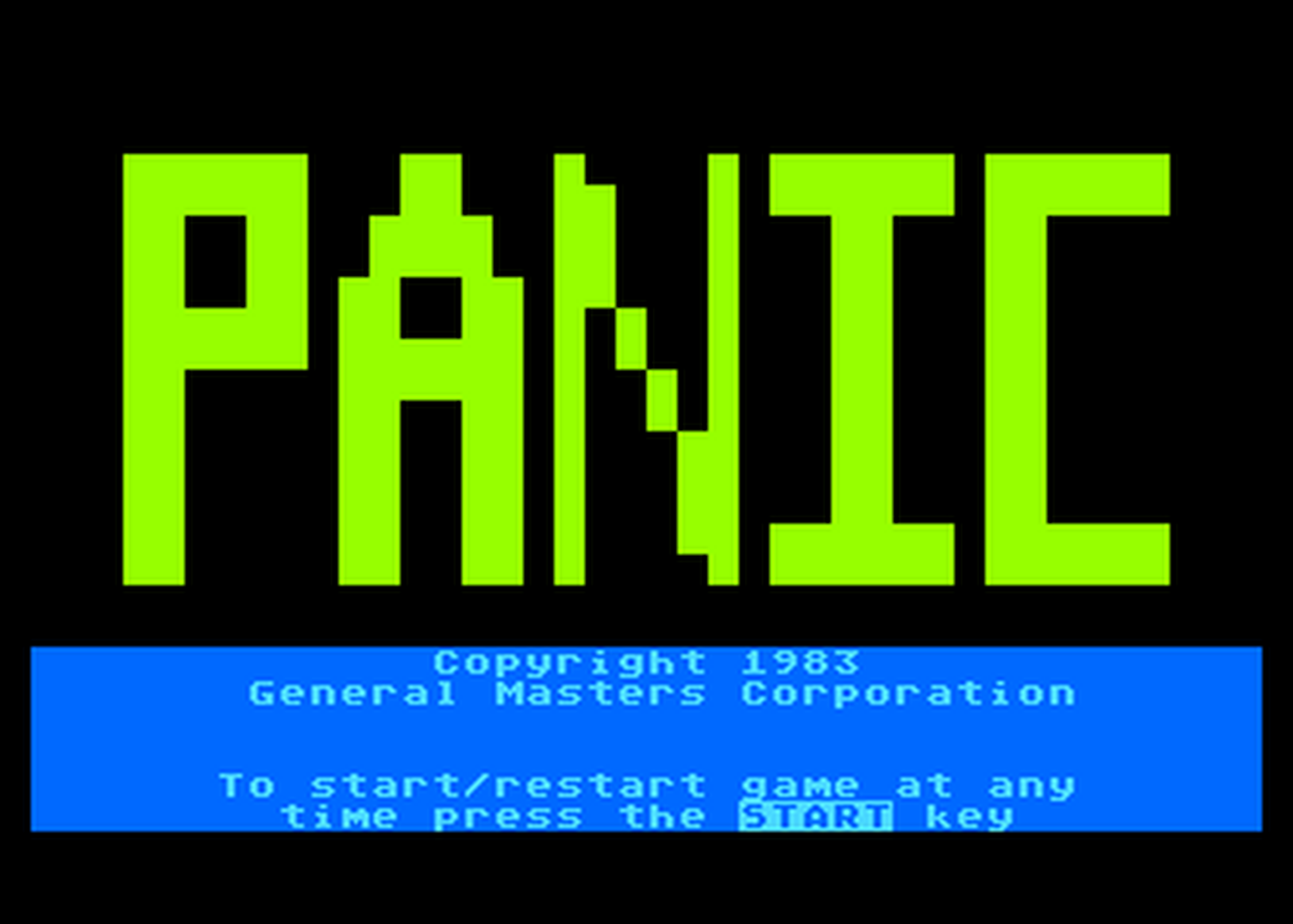 Atari GameBase Panic (No_Publisher) 1983