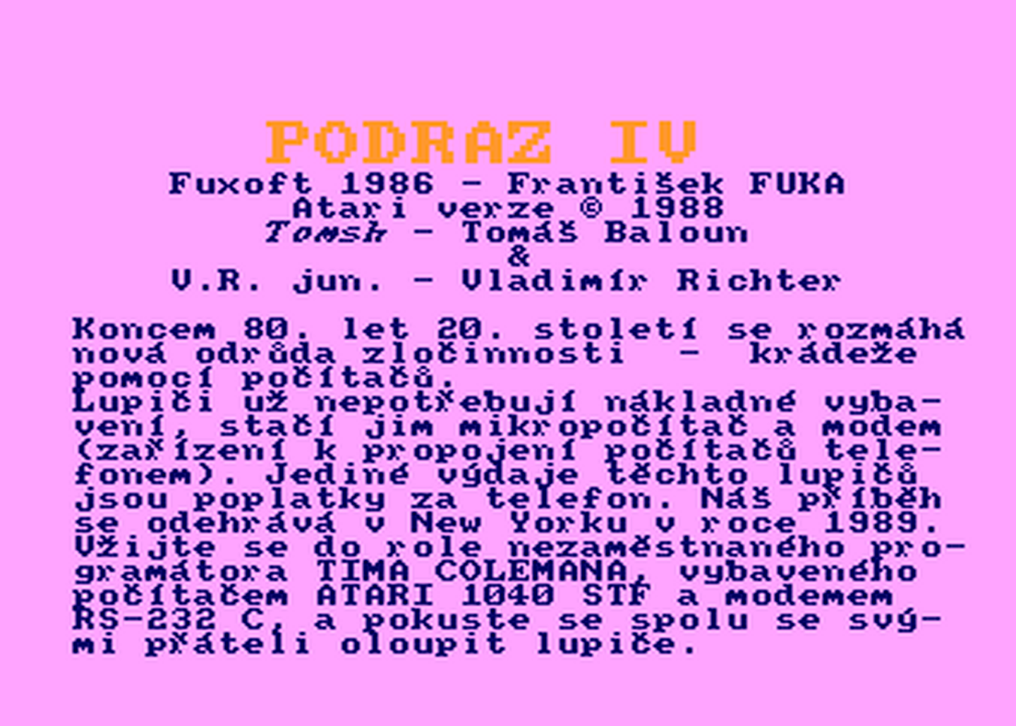 Atari GameBase Podraz_IV Fuxsoft 1988