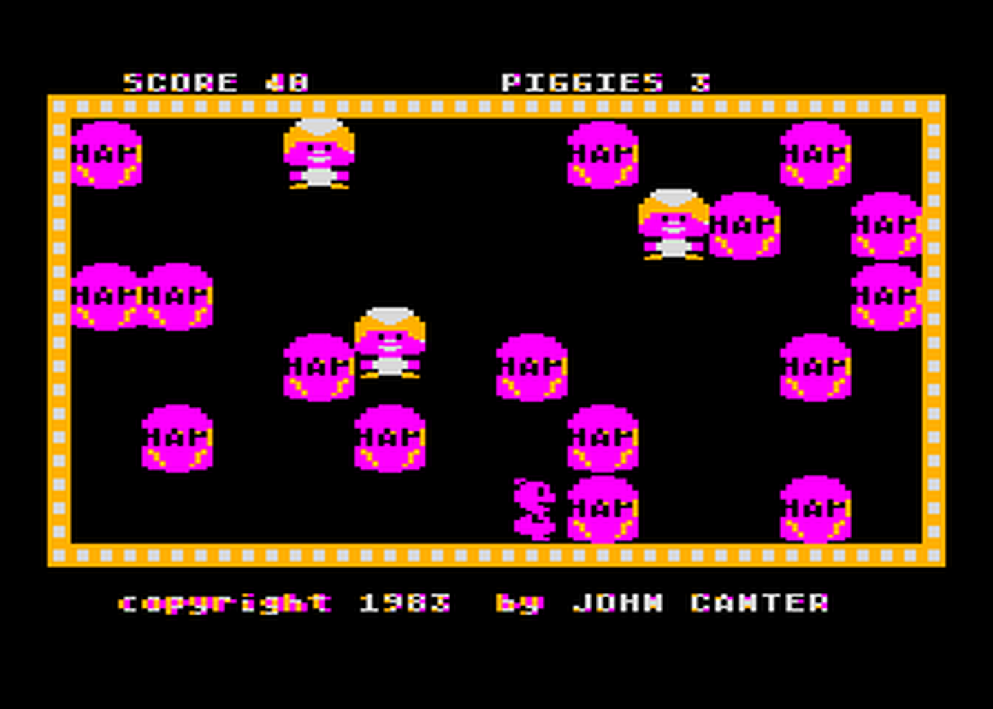 Atari GameBase Pushy_Pig Arkin_Software 1983