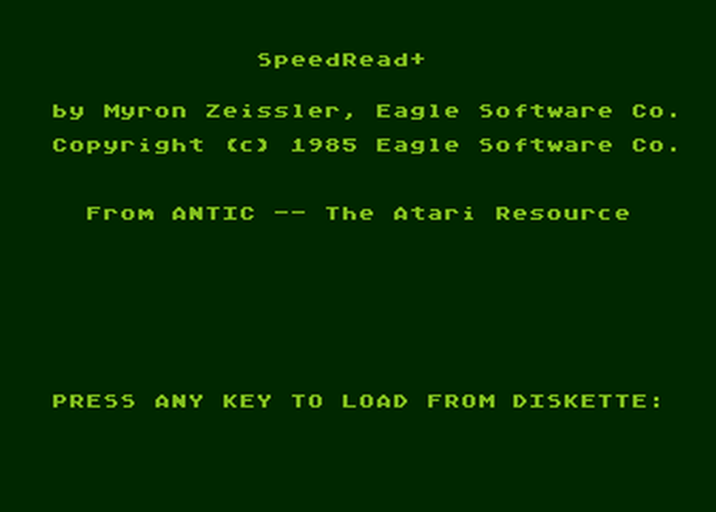 Atari GameBase Speedread+ Antic