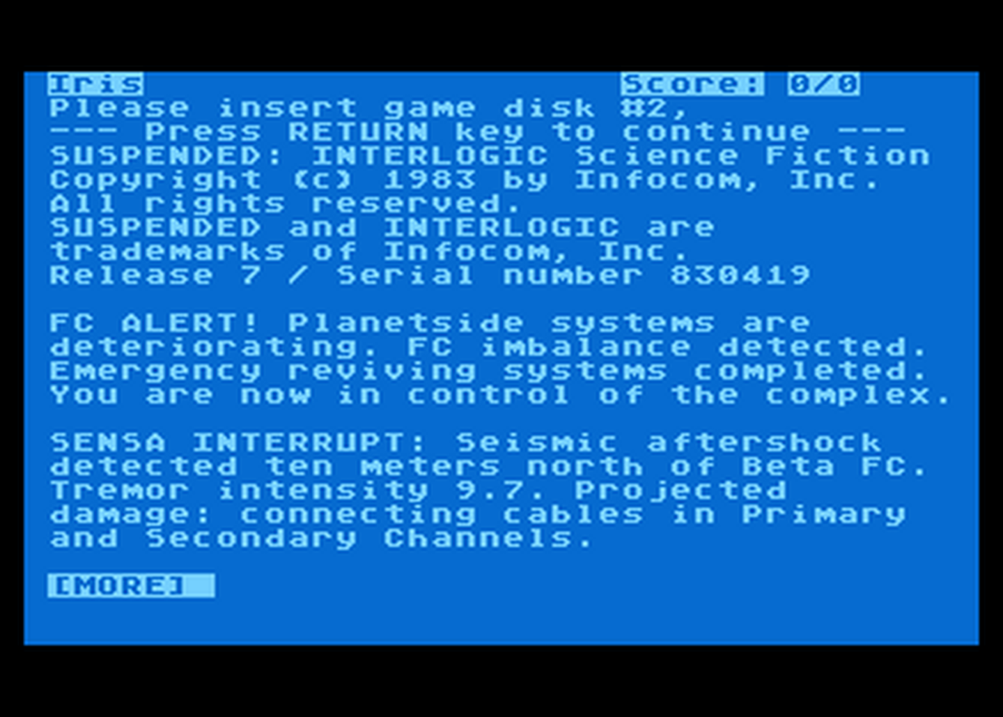 Atari GameBase Suspended Infocom 1983