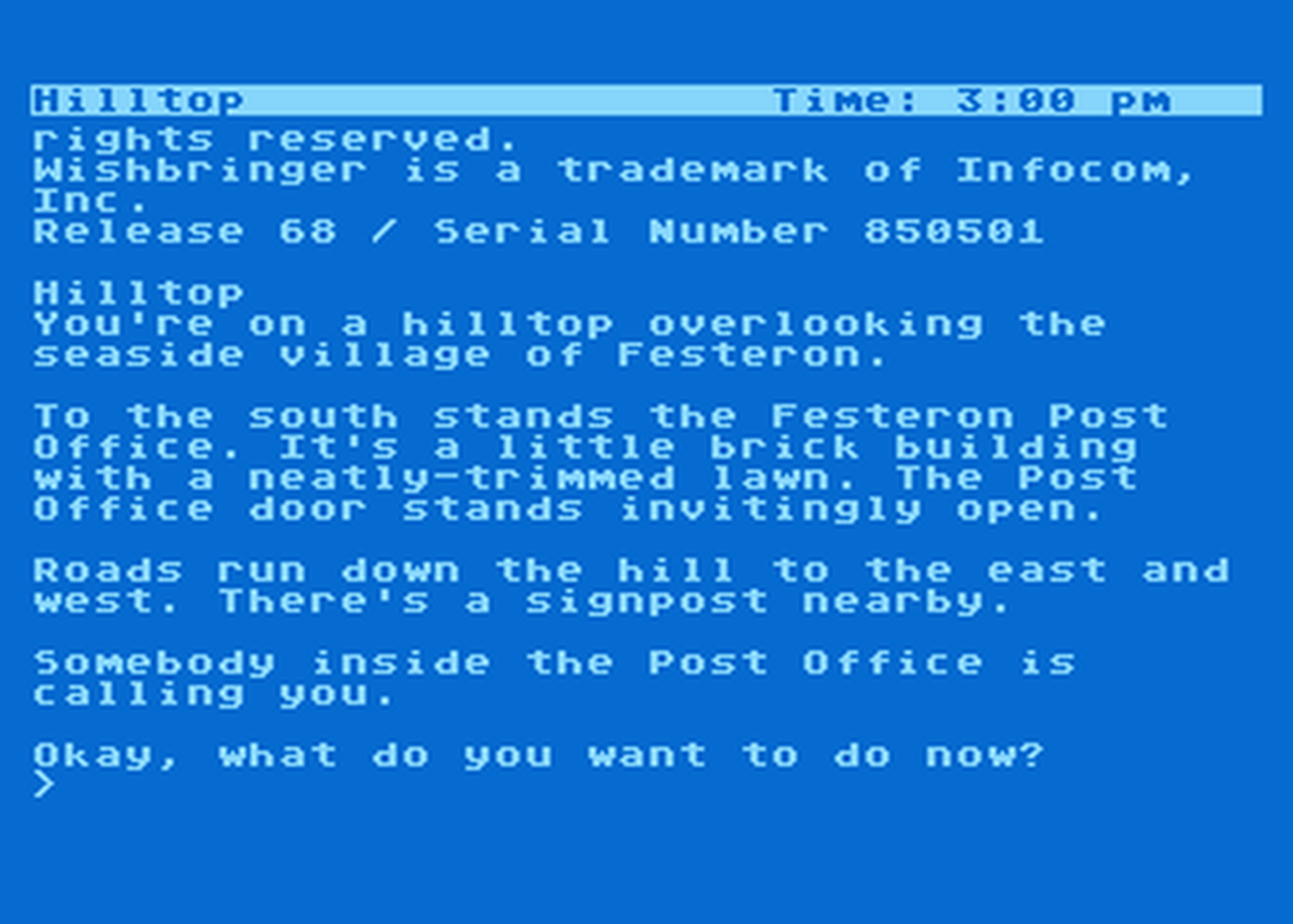 Atari GameBase Wishbringer Infocom 1985