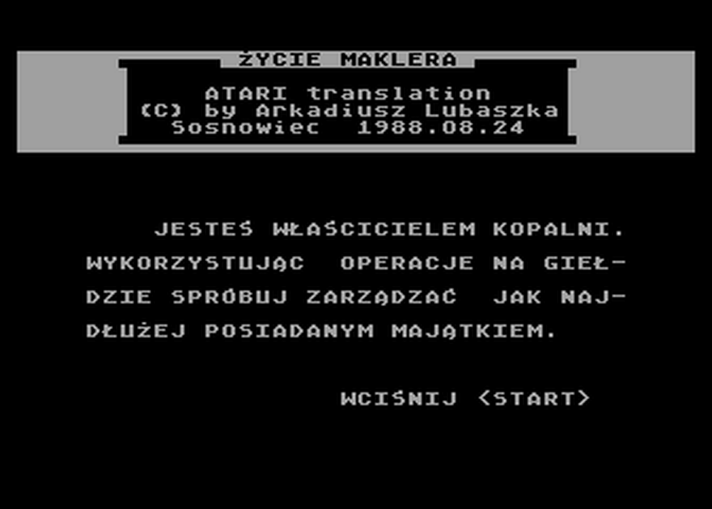 Atari GameBase Zycie_Maklera (No_Publisher)