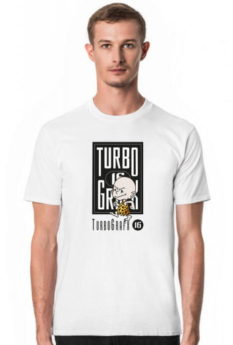 Retro T-Shirt Turbograpx 16 Bong Style   - męski podkoszulek
