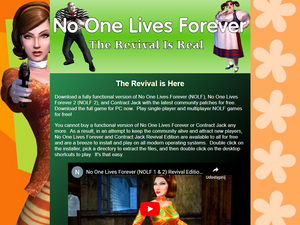 No One Lives Forever 1 and 2 NOLF Contract Jack Free Download PC Revival Edition