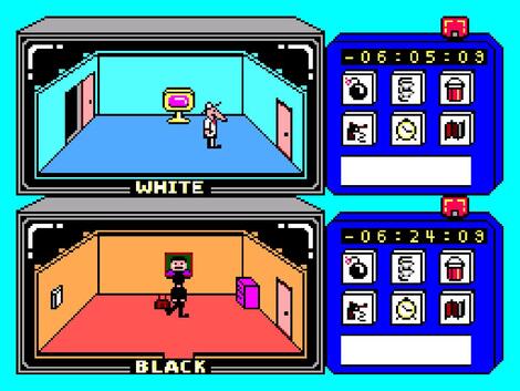 Sega SMS:Meka:Hi-Com:Spy vs Spy:SEGA of America, Inc.:First Star Software, Inc.:1986: