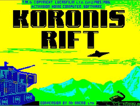 ZX Spectrum:Xpeccy:Windows:Koronis Rift:Activision, Inc.:Lucasfilm Games LLC:1987: