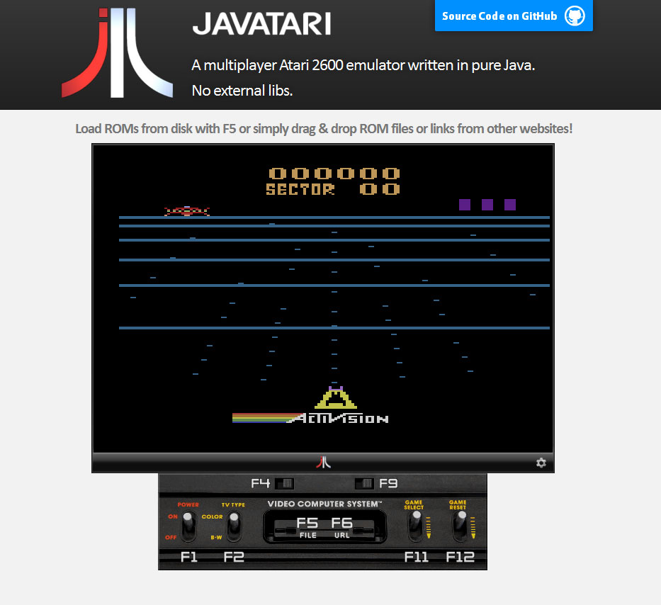 Atari VCS 2600 Java JavAtari WWW Applet