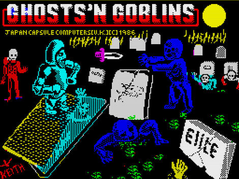 ZX Spectrum Z80 Stealth Ghosts_'N_Goblins_(a.k.a. Ghosts_&_Goblins ) Elite_Systems_Ltd. Capcom_Co.,_Ltd. 1986